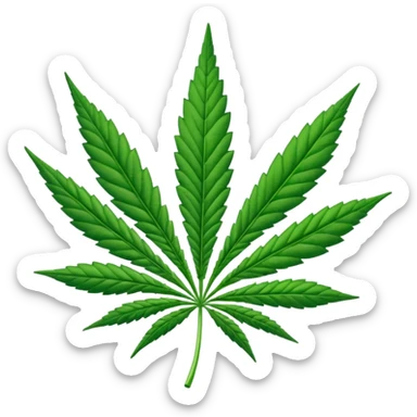 cannabis leaf sticker