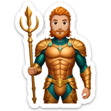 aquaman full armor standing sticker