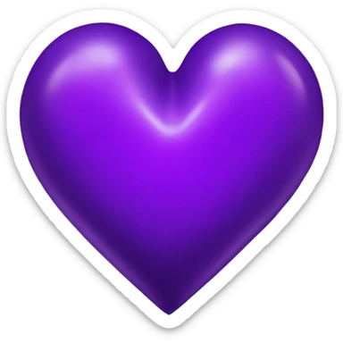 Deep electric purple heart sticker