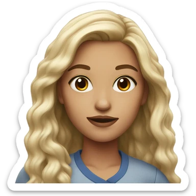 realistic selfie of a girl sticker