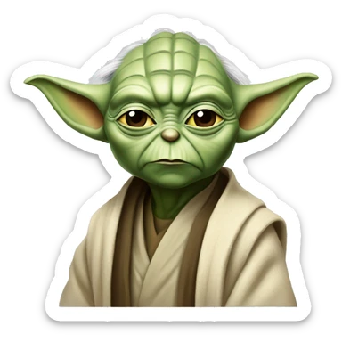 Master Yoda can't find a result sticker