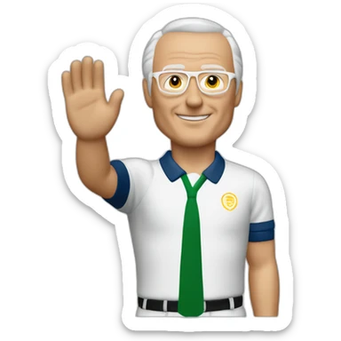Franz Beckenbauer waving sticker