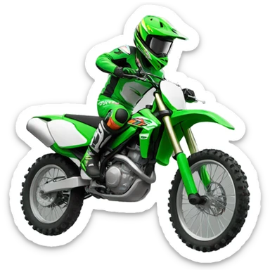 A green motocross sticker