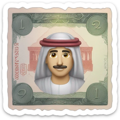 bahrain dinar currency sticker