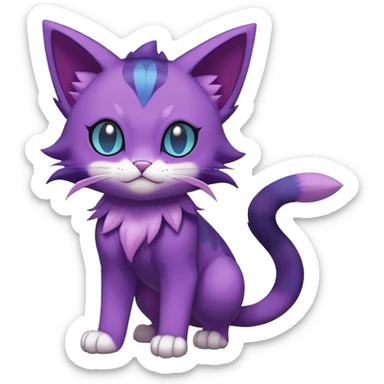 Purrloin-Delcatty-Pokémon-Fakémon-hybrid-creature (full body) sticker