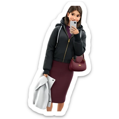 girl in stylish indoor outfit sticker