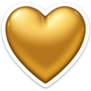 coração dourado sticker