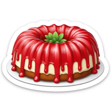Strawberry Bundt cake sticker