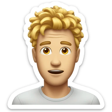 men or women with hand on his head with amazed reaction sticker