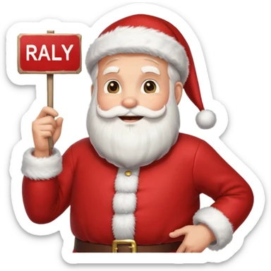 Santa Claus rally sticker
