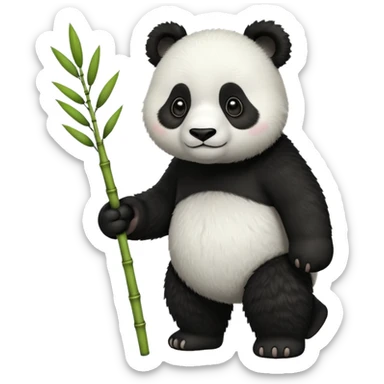 PANDA WALKING WITH FOUR LEGS WIHTOUT ANY BAMBOO STICK sticker