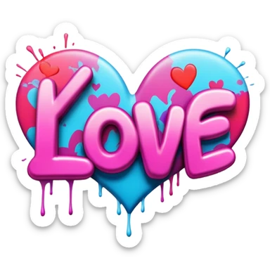 Graffiti the words MOD LOVE sticker