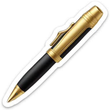 gold and black old pen sticker