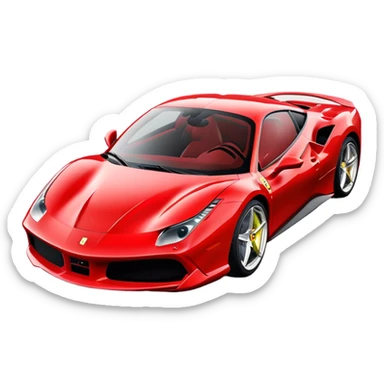 Ferrari 488 GTB - Ferrari (Model Year: 2020) (Iconic colour: Red) sticker