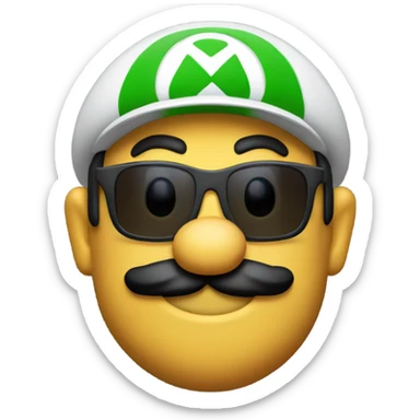 Mario with sunglasses sticker