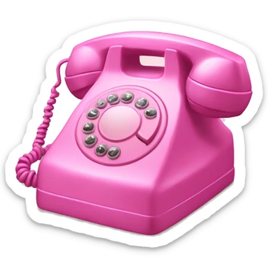 90’s pink telephone  sticker