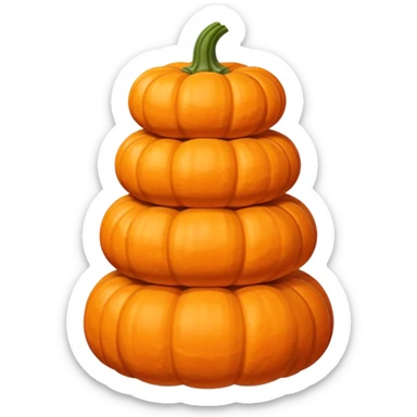 Pumpkin Stack – Three pumpkins stacked like a tower sticker