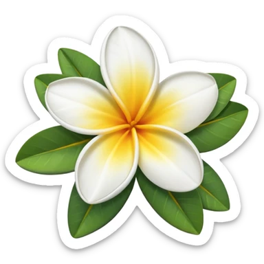 frangipani flower sticker