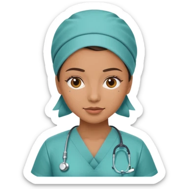 A smart female surgeon sticker