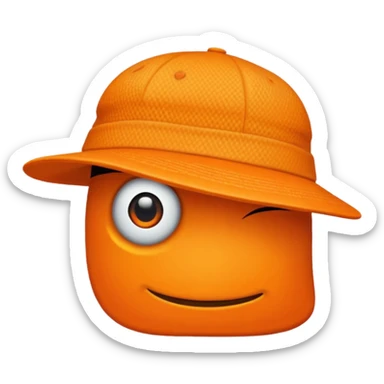 orange golf hat sticker