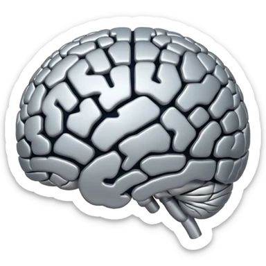 overlapping circles forming a brain with small stars sticker