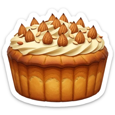 Alsacian kougelhopf with almonds on the top sticker