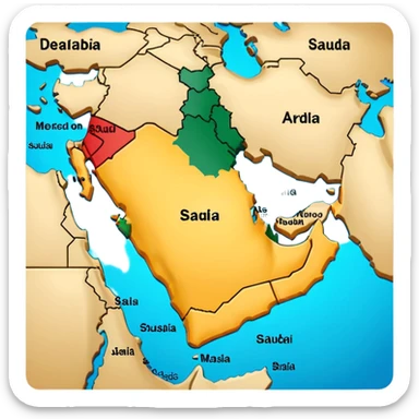 Saudi Arabia Map sticker