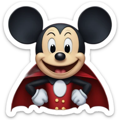 Mickey Mouse as dracula sticker
