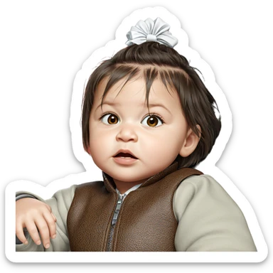 realistic portrait of a girl sticker