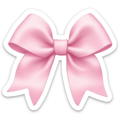 Baby pink bow sticker
