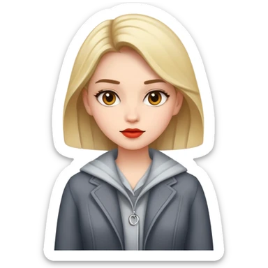 A girl in stylish clothes sticker