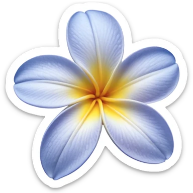 pale periwinkle Plumeria  sticker