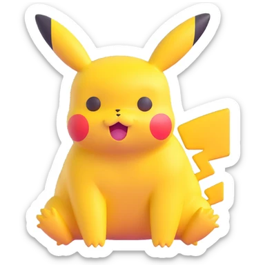tired Pikachu sticker