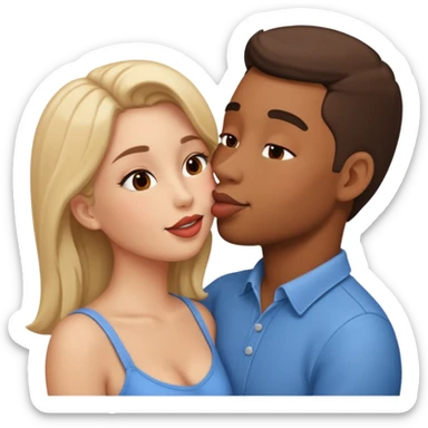 Kissing my husband sticker