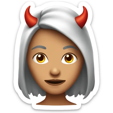 Female devil sticker