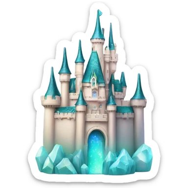 opal crystal gemstone Disney castle sticker