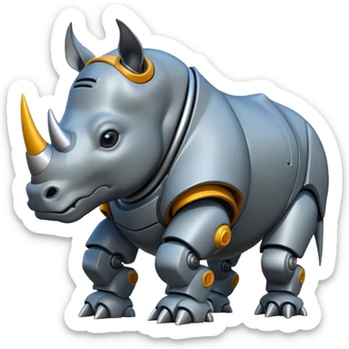 Giant robot rhinoceros sticker