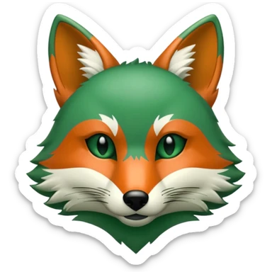 make 100 dollar bill with a fox head silhouette  sticker