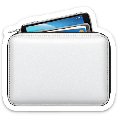 glitter white wallet sticker