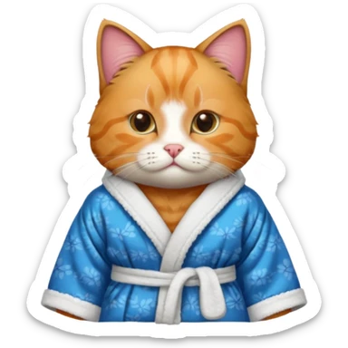 scottish cat with bathrope sticker