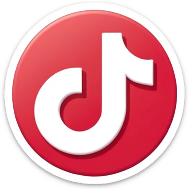 A clean, modern emoji-style icon representing a TikTok certification: a TikTok logo combined with a checkmark badge, flat design, simple shapes, bright colors, minimal details, transparent background, high resolution, emoji style. sticker