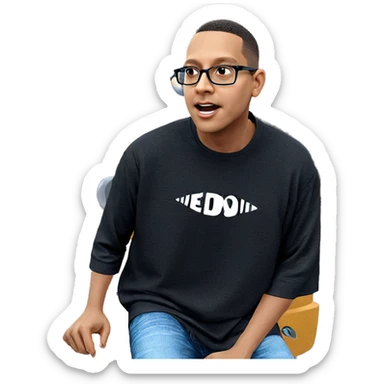 outdoor portrait of a man sticker