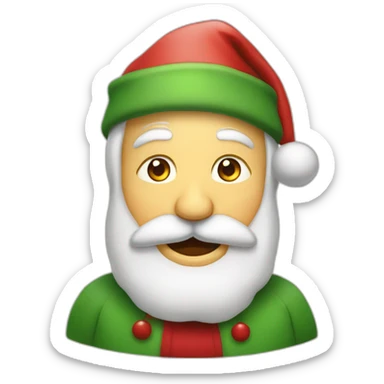 Père Noël qui fait un bisou sticker