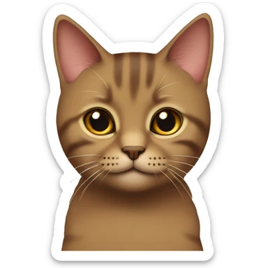 Brown Scottish straight cat with line of body sticker