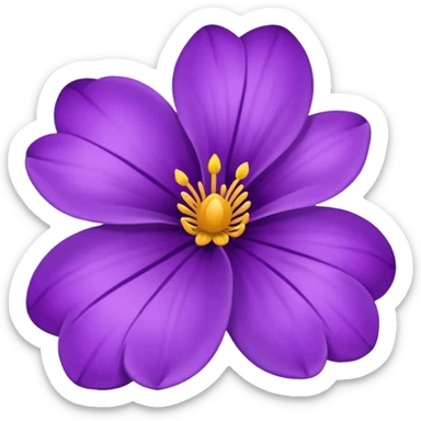 Violet flower sticker