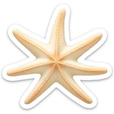 Beige and white starfish sticker
