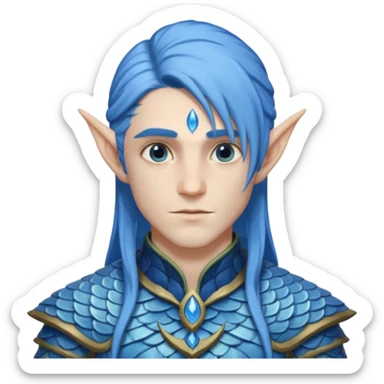 ESO male water elf with scales sticker