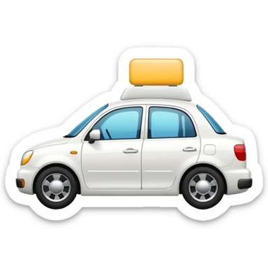 Auto blanco yendo al cine sticker