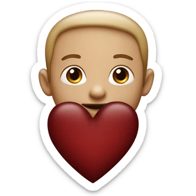 dark red heart ￼ sticker