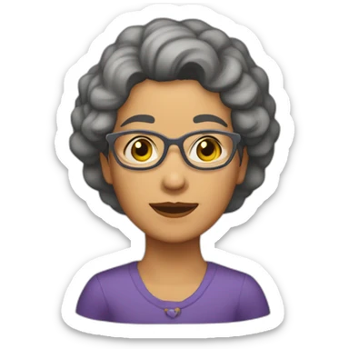 Anciana morena pelo muy corto sticker